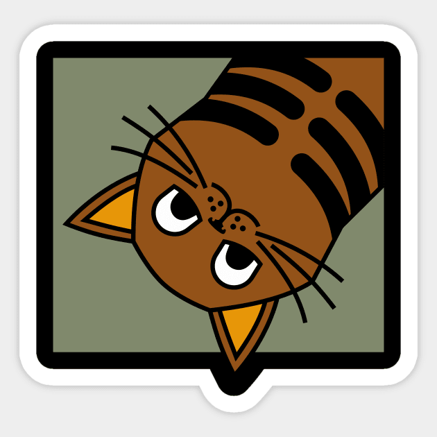 Funny cat looking Sticker by UnikRay